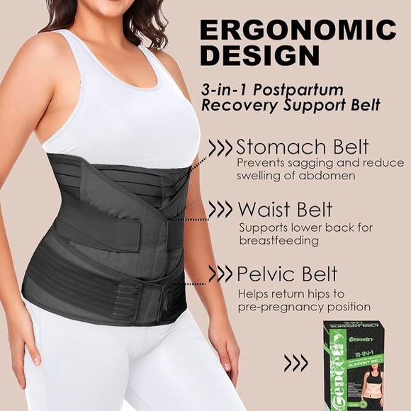 Postpartum Belly Band Wrap Recovery Girdle Abdominal Binder Post Surgery Belly - Picture 2 of 5